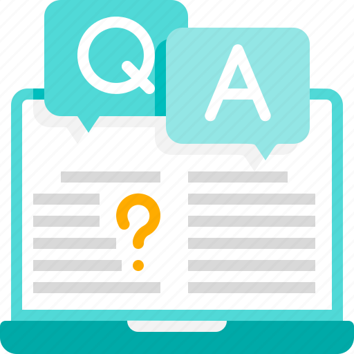 Online learning, education, elearning, q n a, laptop, question, answer icon - Download on Iconfinder