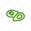half, avocado 