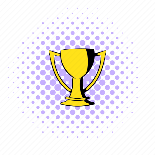 Comics, cup, gold, golden, halftone, purple, trophy icon - Download on Iconfinder
