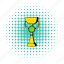 comics, cup, first, gold, halftone, place, trophy 