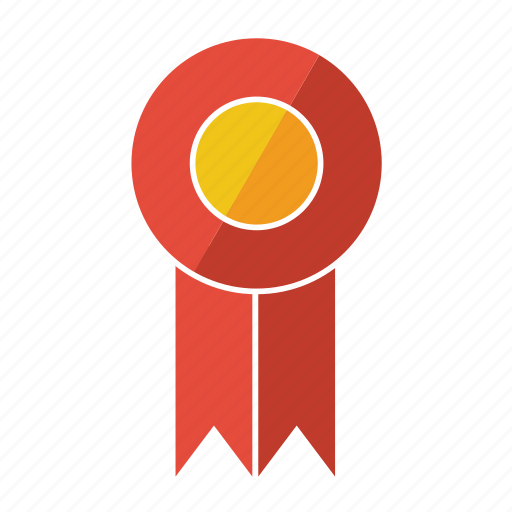 Award, medal, prize, red, ribbon, rosette, second icon - Download on Iconfinder