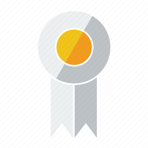 Award, medal, prize, ribbon, rosette, third, white icon - Download on Iconfinder