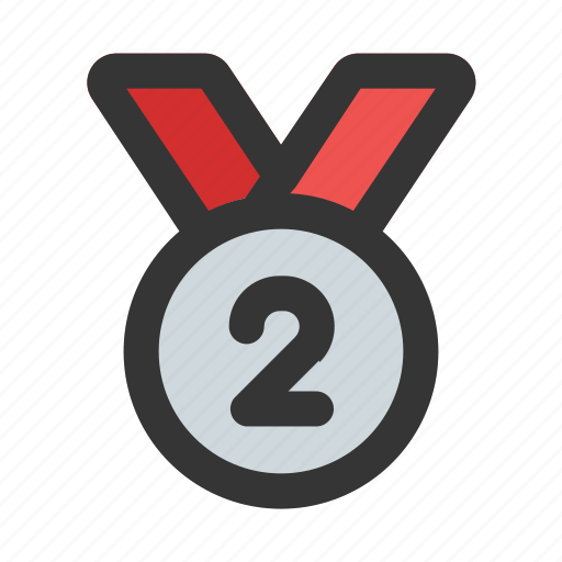 Silver, medal, second, badge, reward, award icon - Download on Iconfinder