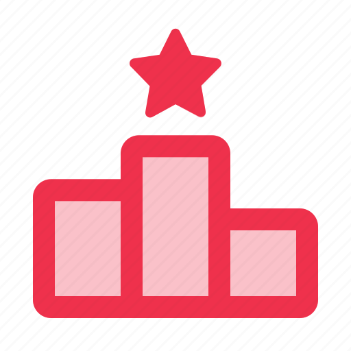 Podium, ranking, leaderboard, star, sports, and, competition icon - Download on Iconfinder