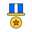 badge, banner, medal 