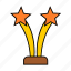 award, prize, star, two 