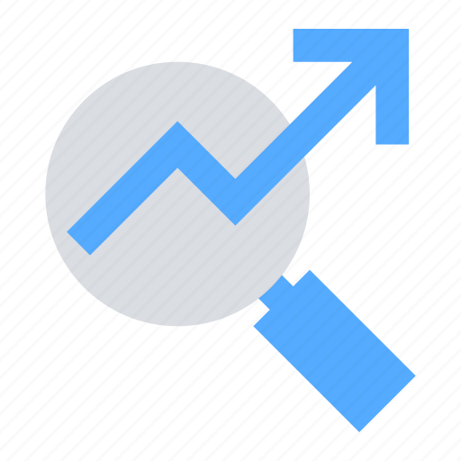 Business, data analytics, growth, magnifier icon - Download on Iconfinder