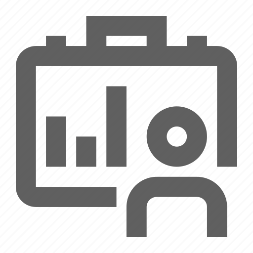 Bag, data analytics, user icon - Download on Iconfinder