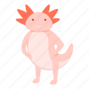 axolotl, smiling