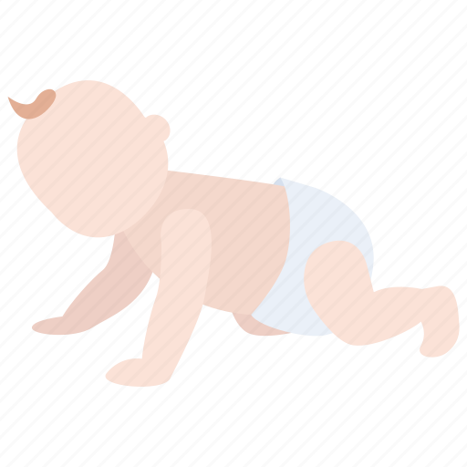 Baby, child, crawling, development, diaper, infant, nappy icon - Download on Iconfinder