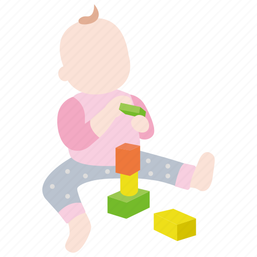 Baby, blocks, building, childhood, infant, playing, toddler icon - Download on Iconfinder