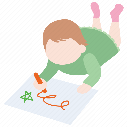Art, child, drawing, girl, kid, picture, toddler icon - Download on Iconfinder