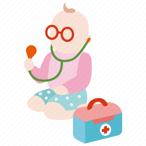 Baby, doctor, kid, playing, toddler icon - Download on Iconfinder