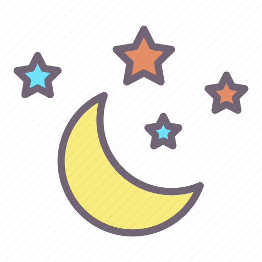 Moon, and, stars icon - Download on Iconfinder on Iconfinder
