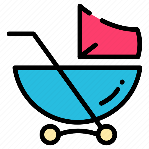 Baby, infant, child, kid, childhood, stroller, cart icon - Download on Iconfinder