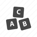 abc, abc blocks, abc cubes, alphabet