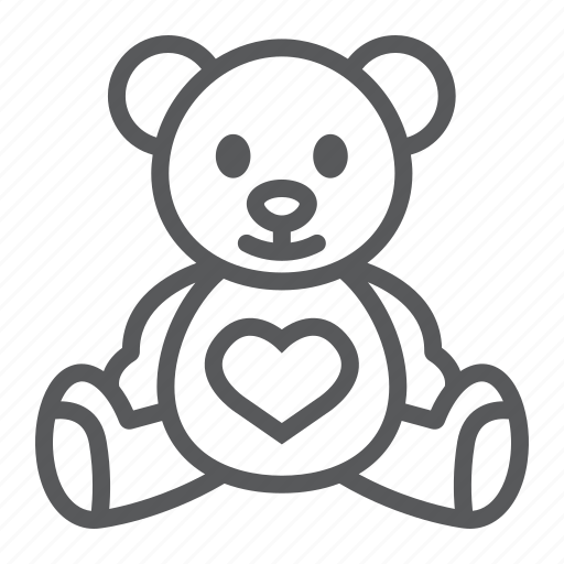 Animal, bear, child, plush, soft, teddy, toy icon - Download on Iconfinder
