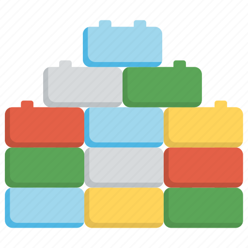 Blocks, building blocks, building bricks, plastic blocks, toy blocks icon - Download on Iconfinder