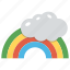 cartoon rainbow cloud, colorful rainbow, rainbow, rainbow and cloud, weather 