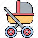 baby buggy, baby carriage, baby cart, stoller