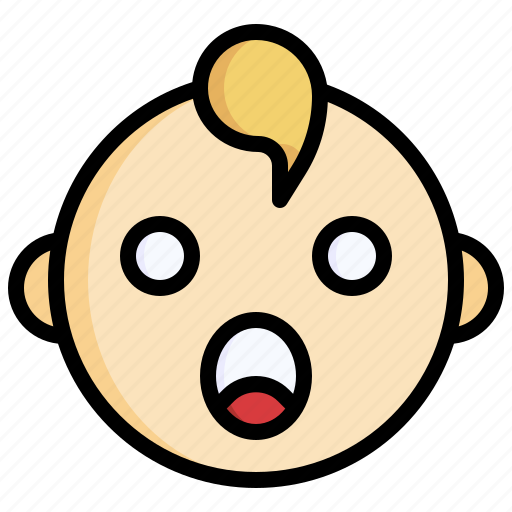 Amazed, facial, expression, emoticons, baby, boy, face icon - Download on Iconfinder