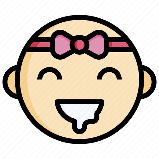 Hungry, drool, smileys, baby, girl, avatar icon - Download on Iconfinder