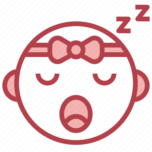 Sleeping, baby, girl, child, face, resting icon - Download on Iconfinder