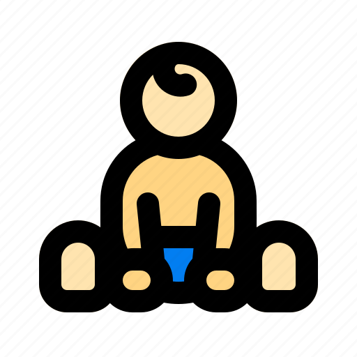 Boy, sit, baby, diapers icon - Download on Iconfinder