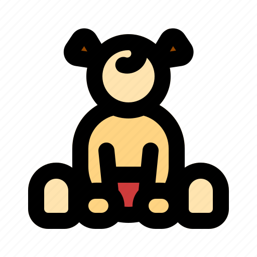 Girl, sit, baby, diapers icon - Download on Iconfinder