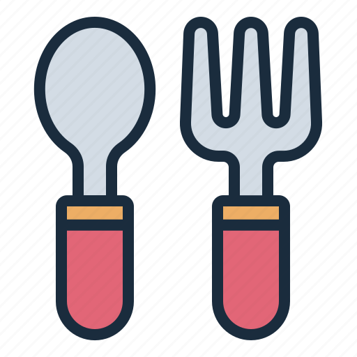 Baby, cutlery, spoon, fork, kid, children icon - Download on Iconfinder