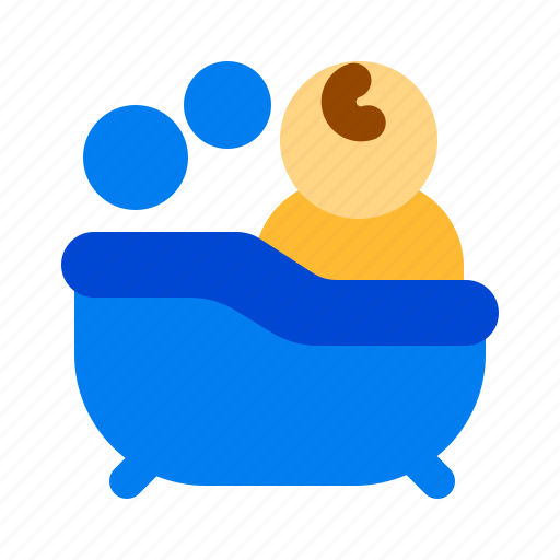 Bath, baby, bathtub, bubble icon - Download on Iconfinder