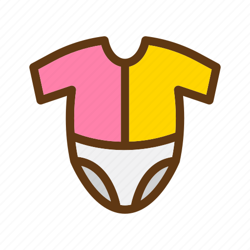 Baby, color, diaper, shirt icon - Download on Iconfinder
