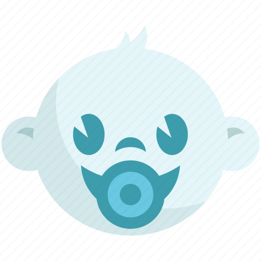 Baby, baby shower, boy, head, pacifier, smiling icon - Download on Iconfinder