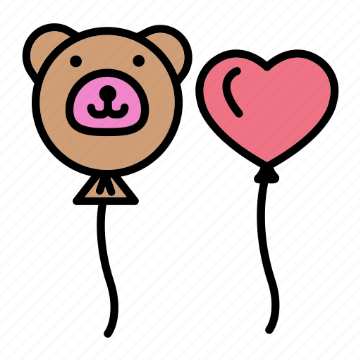 Baby, balloon, bear, children icon - Download on Iconfinder