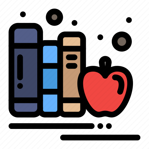 Apple, back, books, education, library, school, to icon - Download on Iconfinder