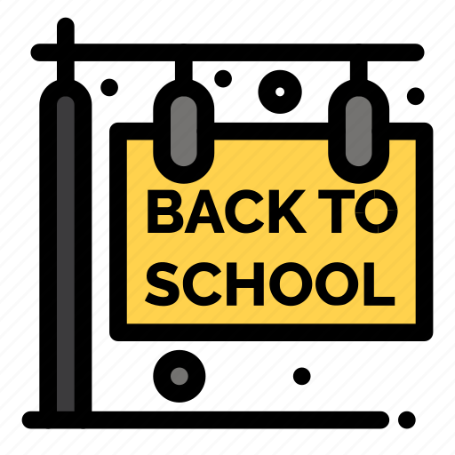 Back, education, hanging, school, sign, to icon - Download on Iconfinder