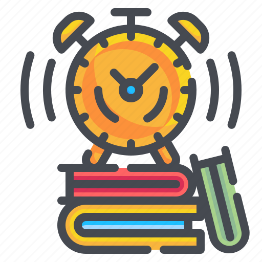 Alarm, book, clock, education, reading, study, time icon - Download on Iconfinder