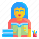 book, education, girl, learning, reading, student, study