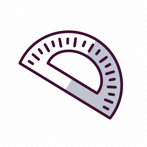 Back to school, protractor, school supplies icon - Download on Iconfinder