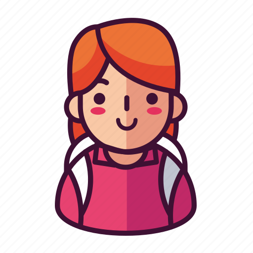 Back to school, girl, female, woman icon - Download on Iconfinder