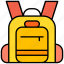 bag, bagpack, doodle, school, student 