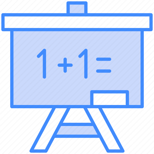 Board, class, math, school, white icon - Download on Iconfinder