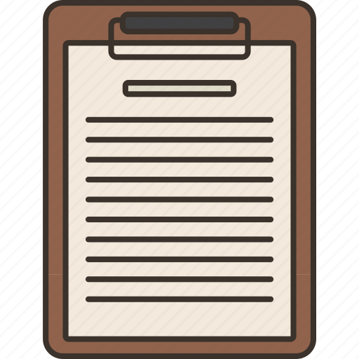 Clipboard, writing, note, paper, checklist icon - Download on Iconfinder