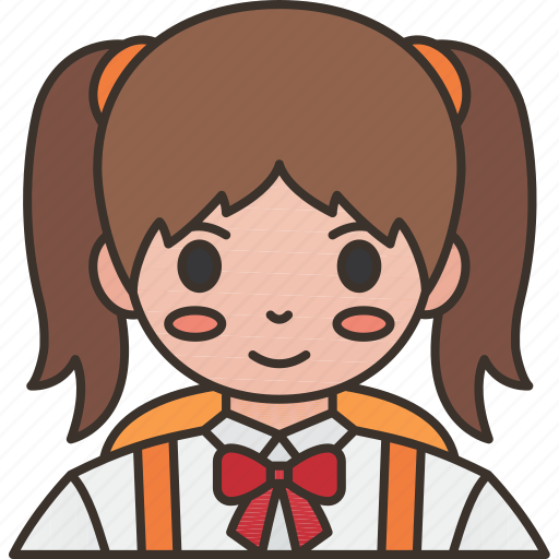 Uniform, student, kid, girl, elementary icon - Download on Iconfinder