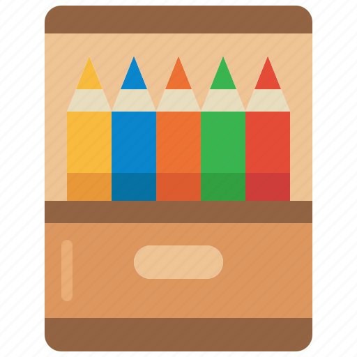 Color, pencils, stationery, box, student, art icon - Download on Iconfinder