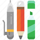 stationery, pen, highlighter, pencil, equipment