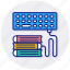 ebook, library, online, book, keyboard, type, reading 