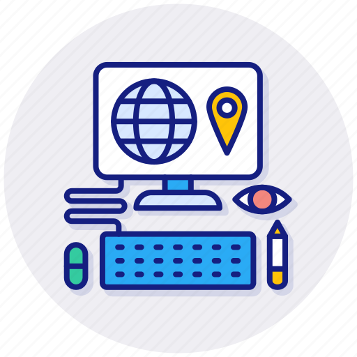 Distance, education, location, online, remote, internet icon - Download on Iconfinder