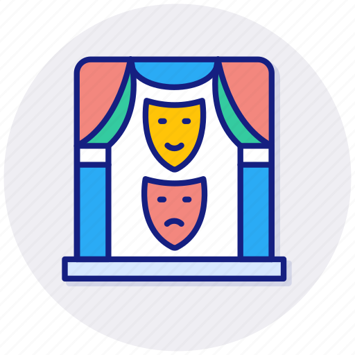 Drama, education, mask, school, theater, masks, roles icon - Download on Iconfinder