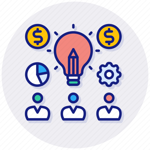 Share, ideas, participation, light, competition, brainstorming, teamwork icon - Download on Iconfinder